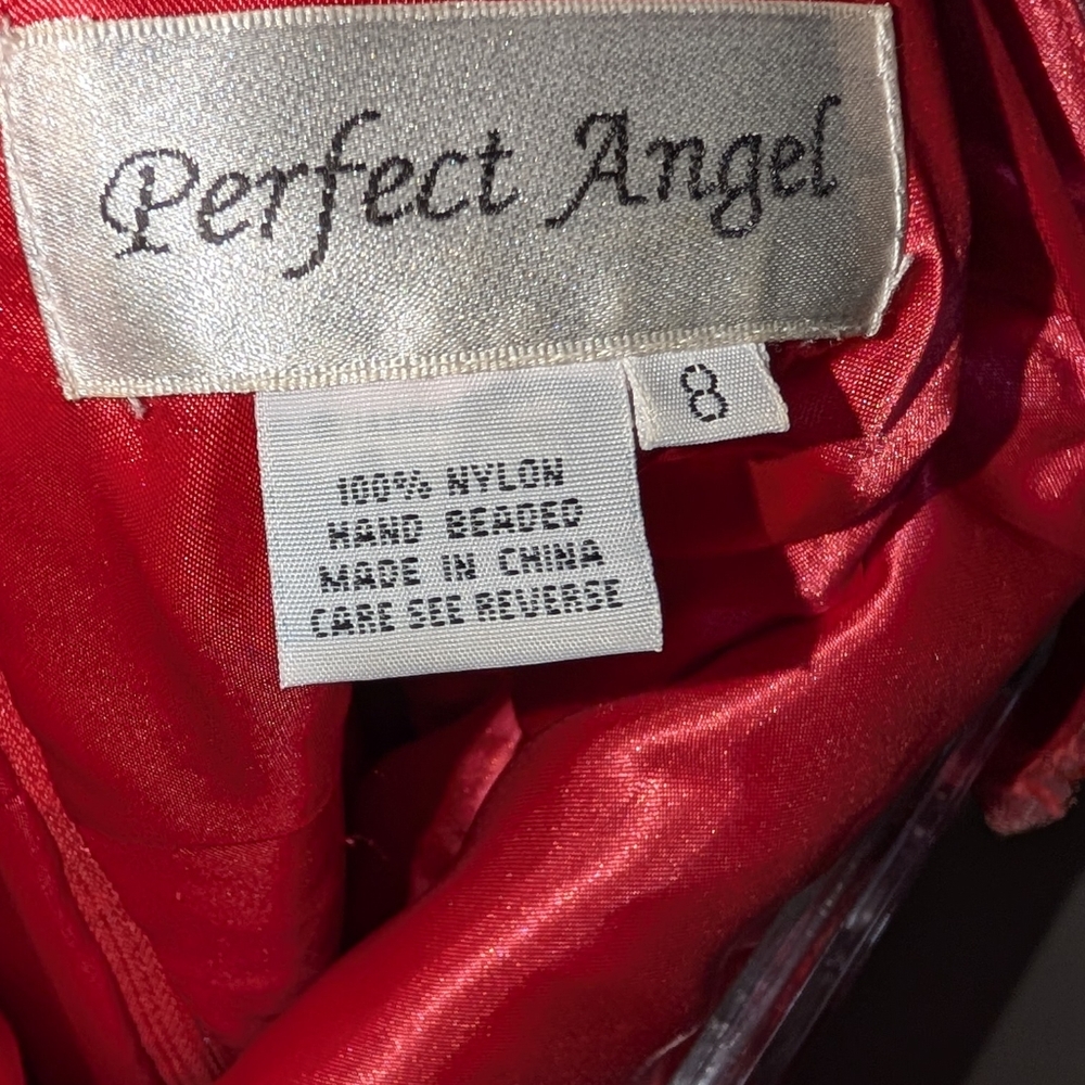 💖HP💖 Perfect Angel Elegant Girls Red Cocktail Dress -Sz 8 - Picture 4 of 4